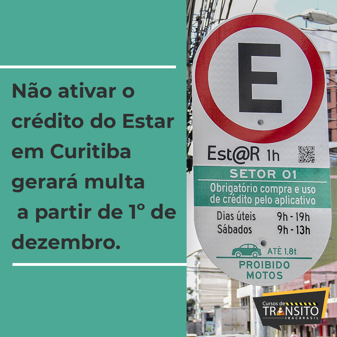 Não ativar o crédito do Estar em Curitiba gerará multa a partir de 1º de dezembro