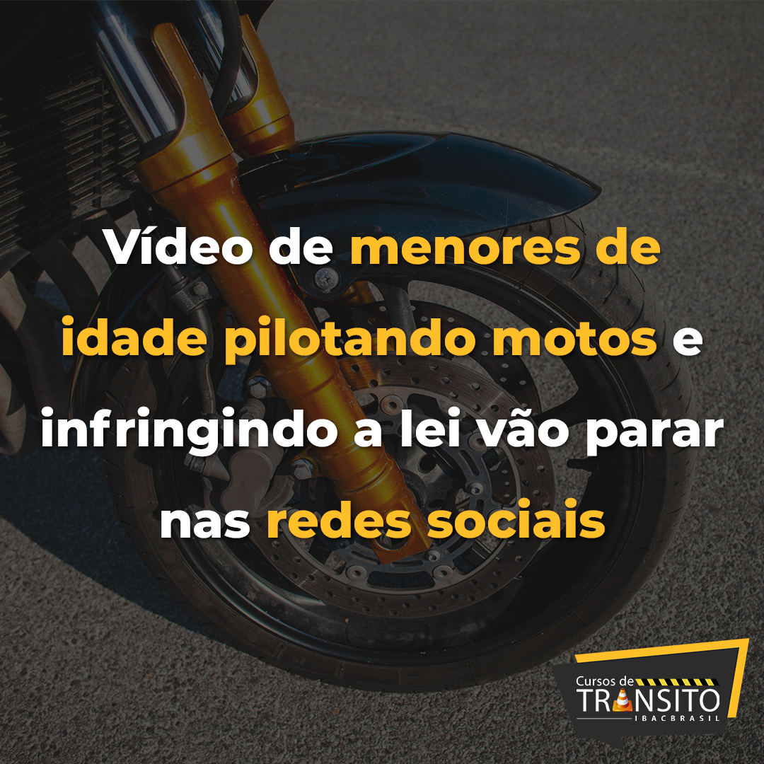 Vídeo de menores de idade pilotando motos e infringindo a lei vão parar nas redes sociais